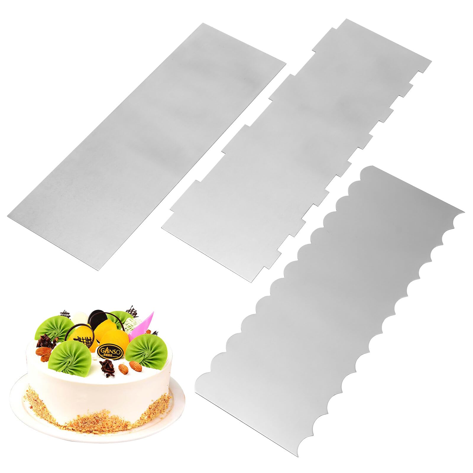 Set 4 Raschietti Per Torte - Spatole Decorazione Dolci Fai Da Te Giallo - Foto 9