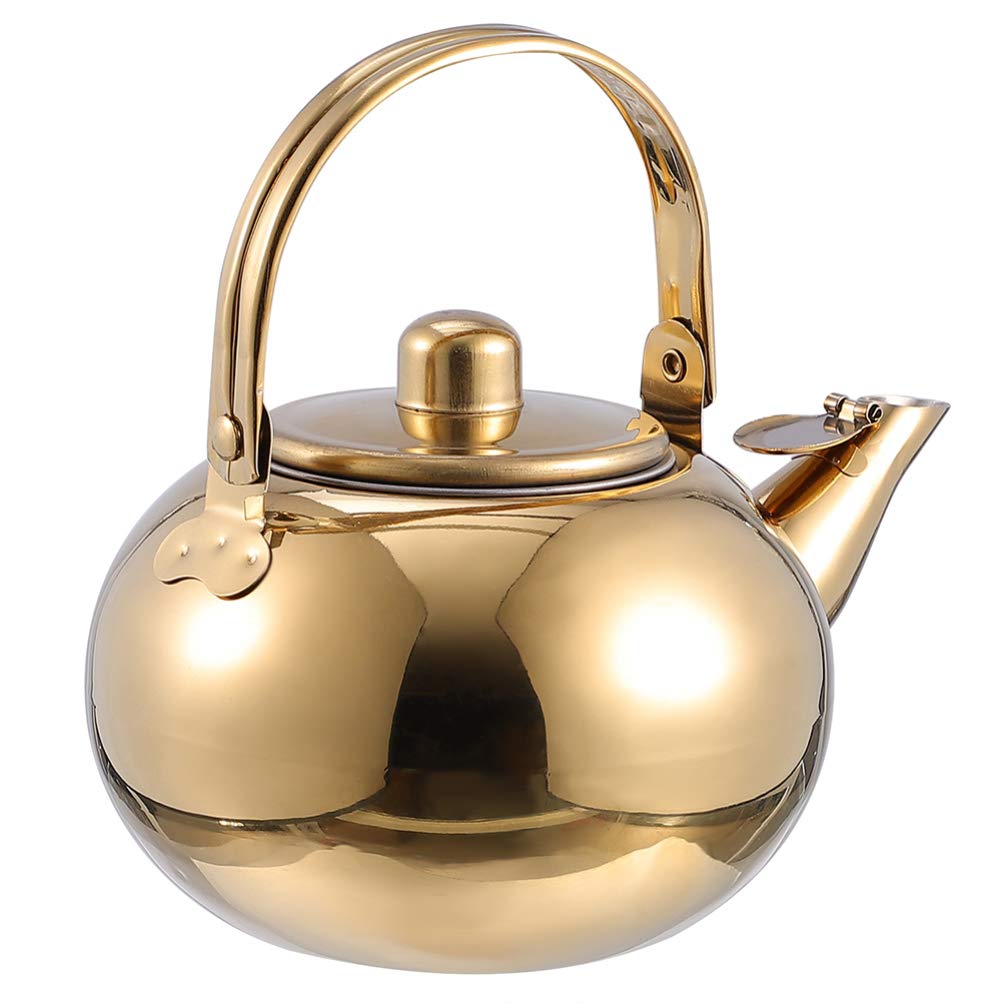 DOITOOL Stainless Steel Pot Boiling Kettle Boiled Teapot Household Teakettle Home Stainless Steel Teapot Tea Kettle Large Capacity Teapot Home Teakettle Thicken Teakettle