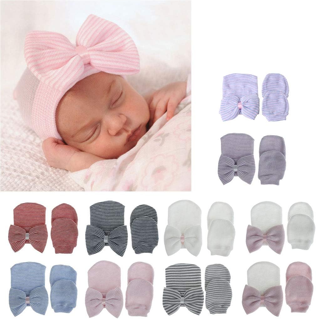 Newborn Baby Mittens and Set Baby Mittens No Scratch Gloves 10 Options Baby Toddler Non Slip Nurses Knit Hat