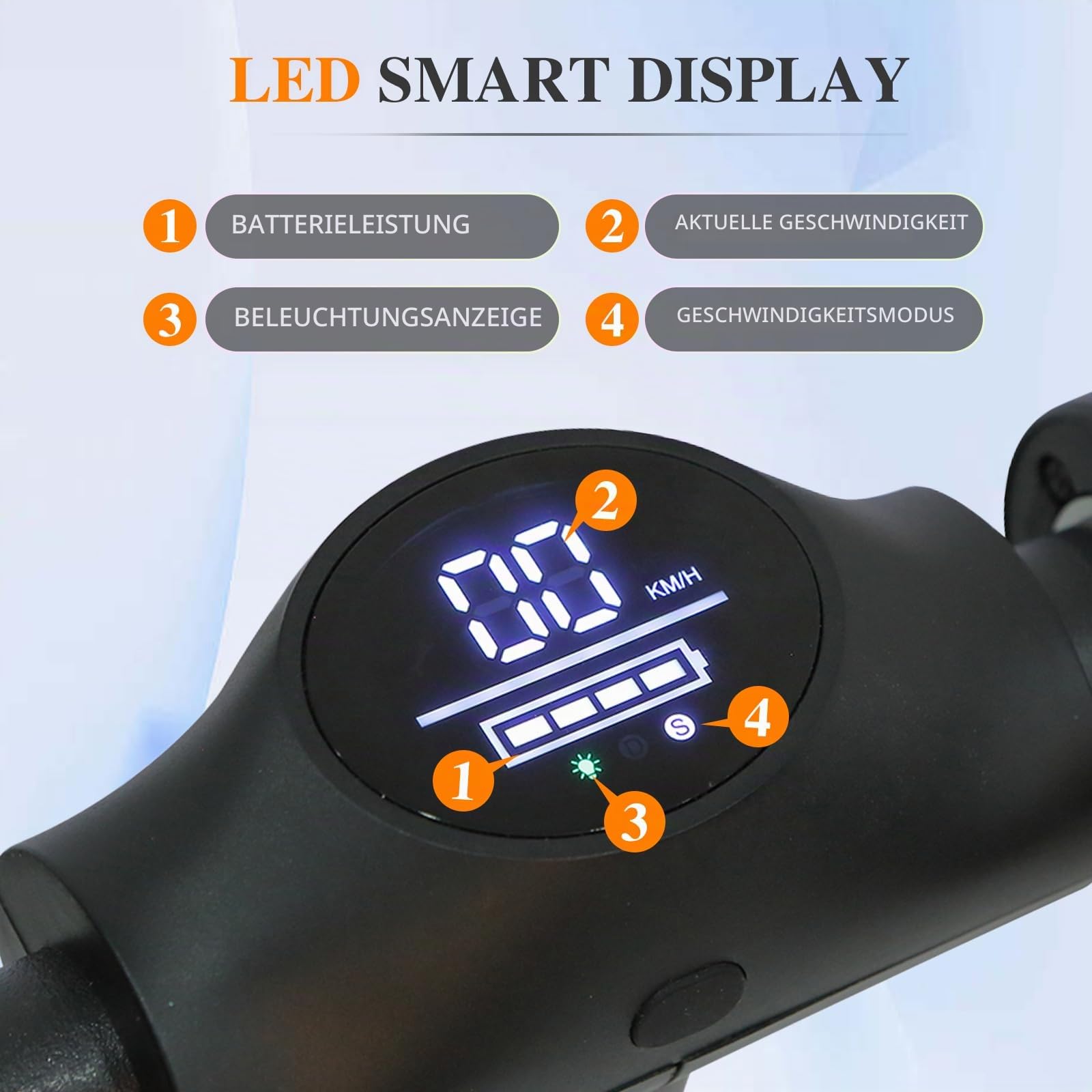 Elektroroller für Kinder von 6-12 Jahren, 6'' Faltbarer Elektroroller mit max. Geschwindigkeit 12 km/h, LED Farblichter & Display, Reichweite 5-8 km, Kinderroller mit Doppelbremssystem