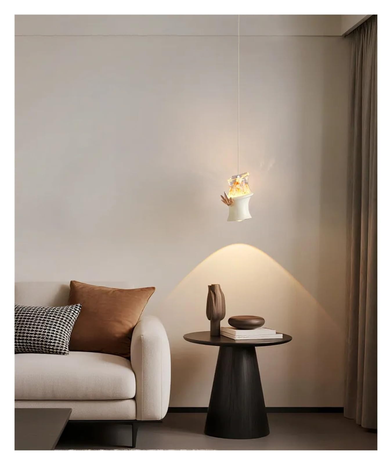 Lampe suspendue chambre à coucher avec fil réglable et éclairage de bar blanc standard