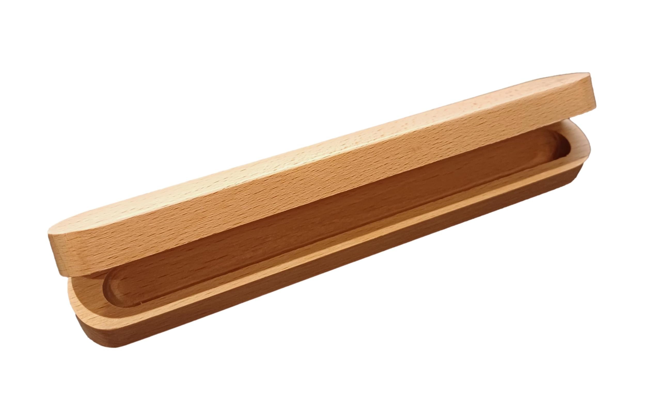 Wooden Pencil Pen Case Box Desktop Stationery Organiser Decoupage 061, Wood / Natural, 17.5cm x 3cm - Image 3