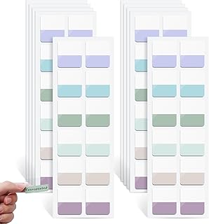 Sticky Tabs, 360 Pcs Sticky Notes Tabs, Index Tabs, 6 Colors Sticky Notes Writable Annotation Tabs for Book Tabs, File Classification, Book Marker, Page Markers (Morandi)