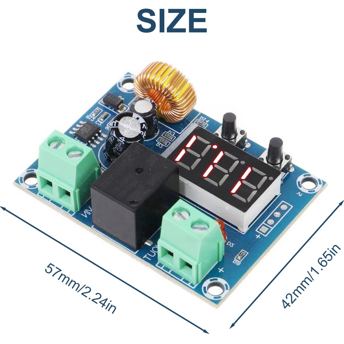 Moduł odłączania akumulatora niskiego napięcia, 2 sztuki XH-M609 czujnik baterii DC 12 V-36 V z cyfrowym wyświetlaczem, moduł ochrony przed napięciem do akumulatorów ołowiowo-kwasowo-litowych
