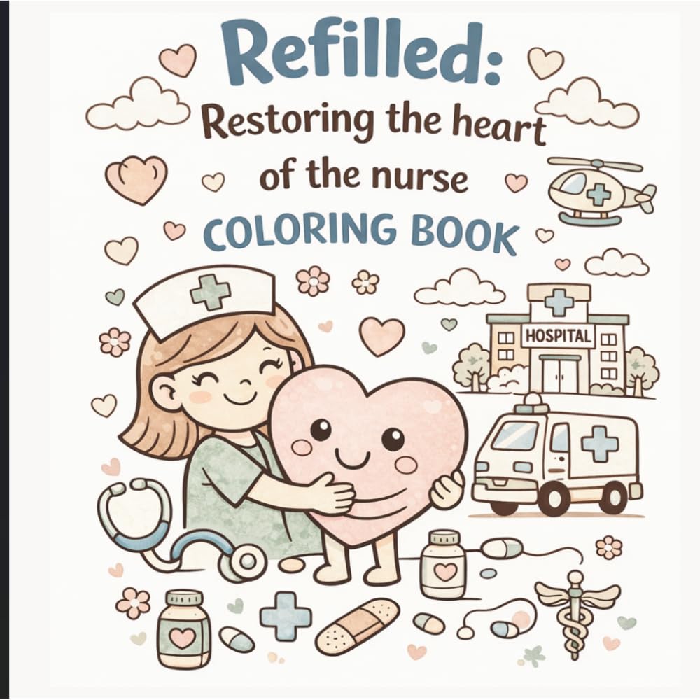 Refilled: Restoring the heart of the nurse: A Faith-Based Coloring Book for Nurses Facing Burnout, Stress, and Emotional Exhaustion