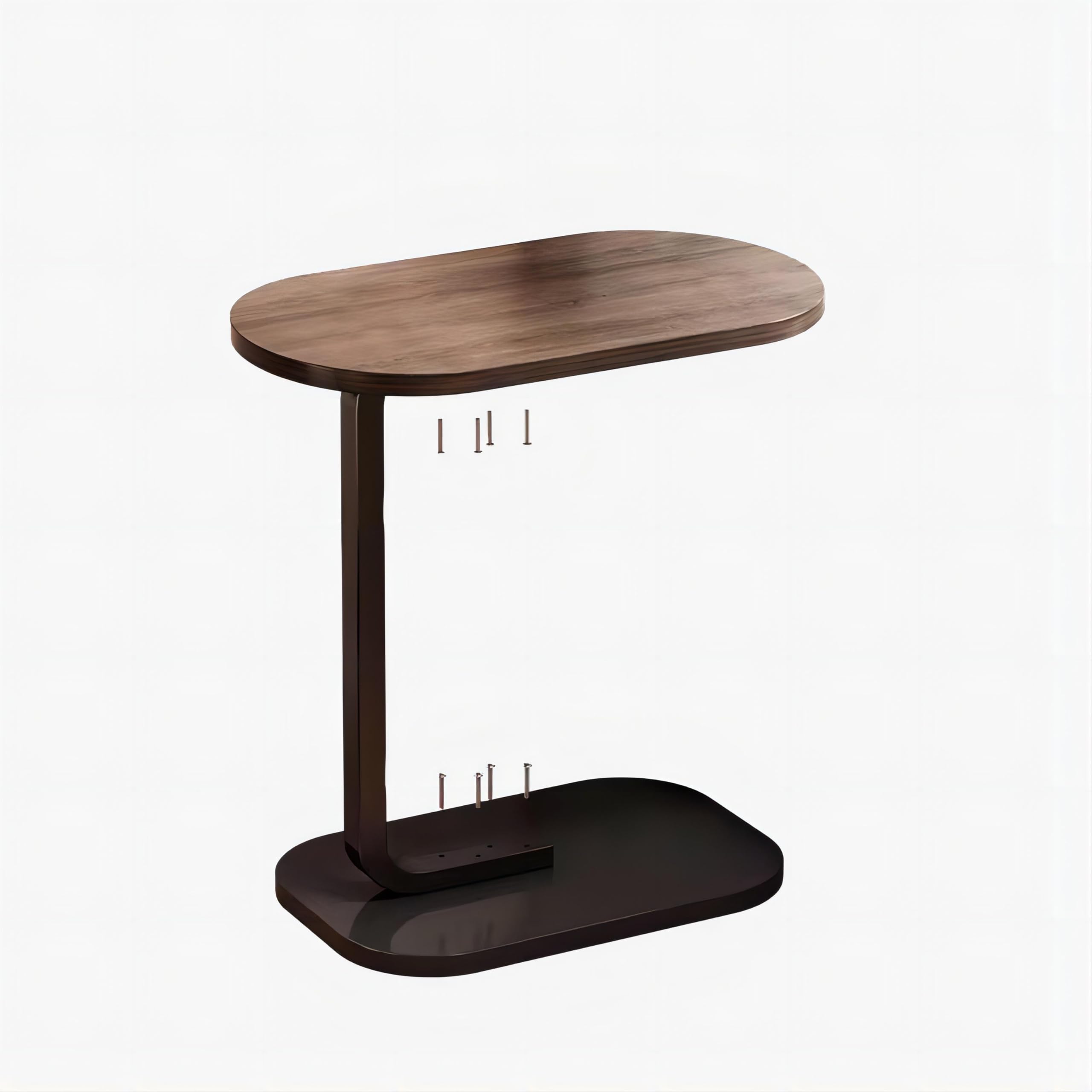 Table D’appoint En C Réglable – Table Basse Mobile Pour Canapé, Lit Ou Baignoire – 45x30 Cm