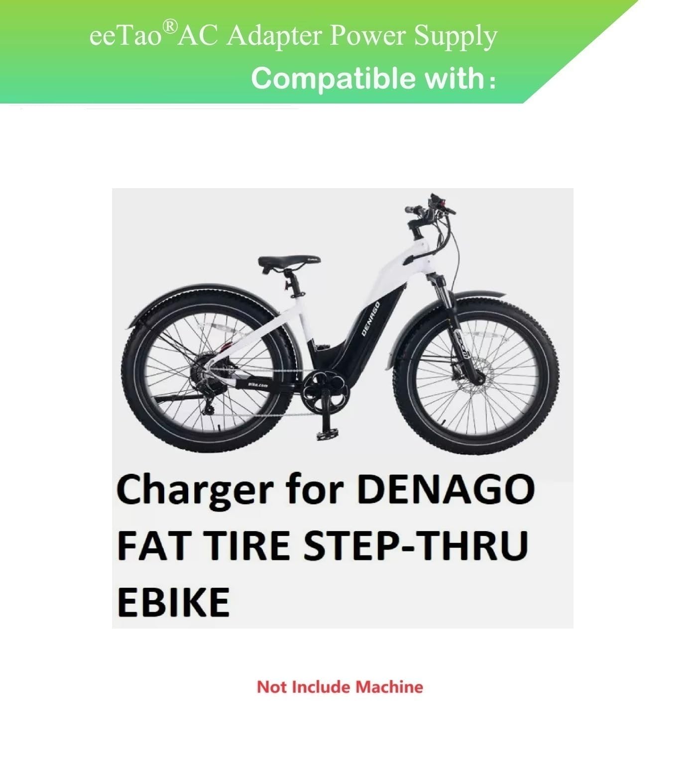 UL Listed 48V-54.6V 2A Battery Charger Compatible with DENAGO Fat TIRE Step-Thru EBIKE 48VDC 2.0A 54.6VDC Power Supply Cable Cord