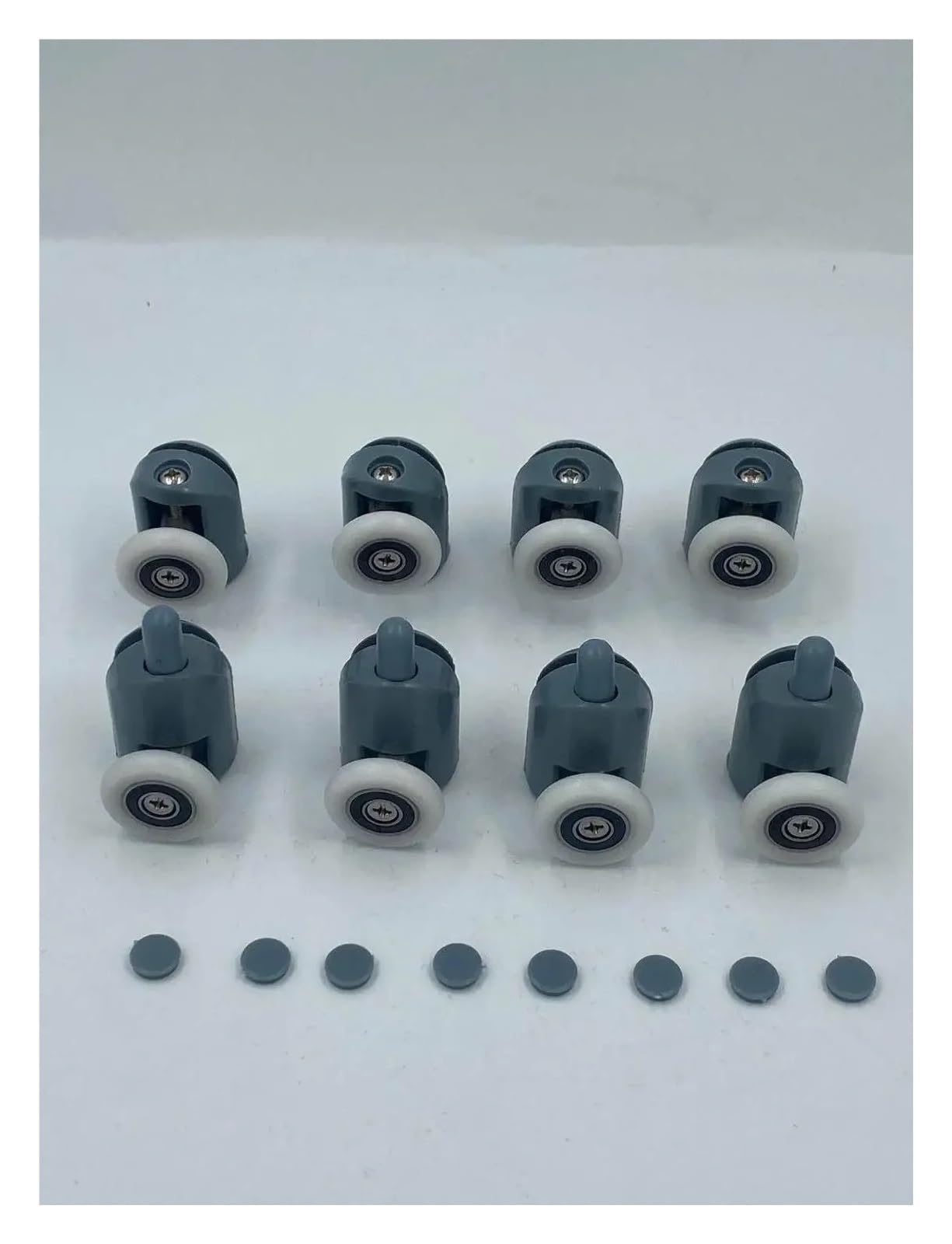 Glass Sliding Door Rollers 8 poleas for cabinas de ducha, con diámetro 19, 23, 25 y 27 mm(19mm)
