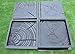 Concrete Molds DIY Set 5 pcs Plastic Molds Slabs Stone Pation Pavers for Garden Walkway Flagstone Casting Concrete Paving S17