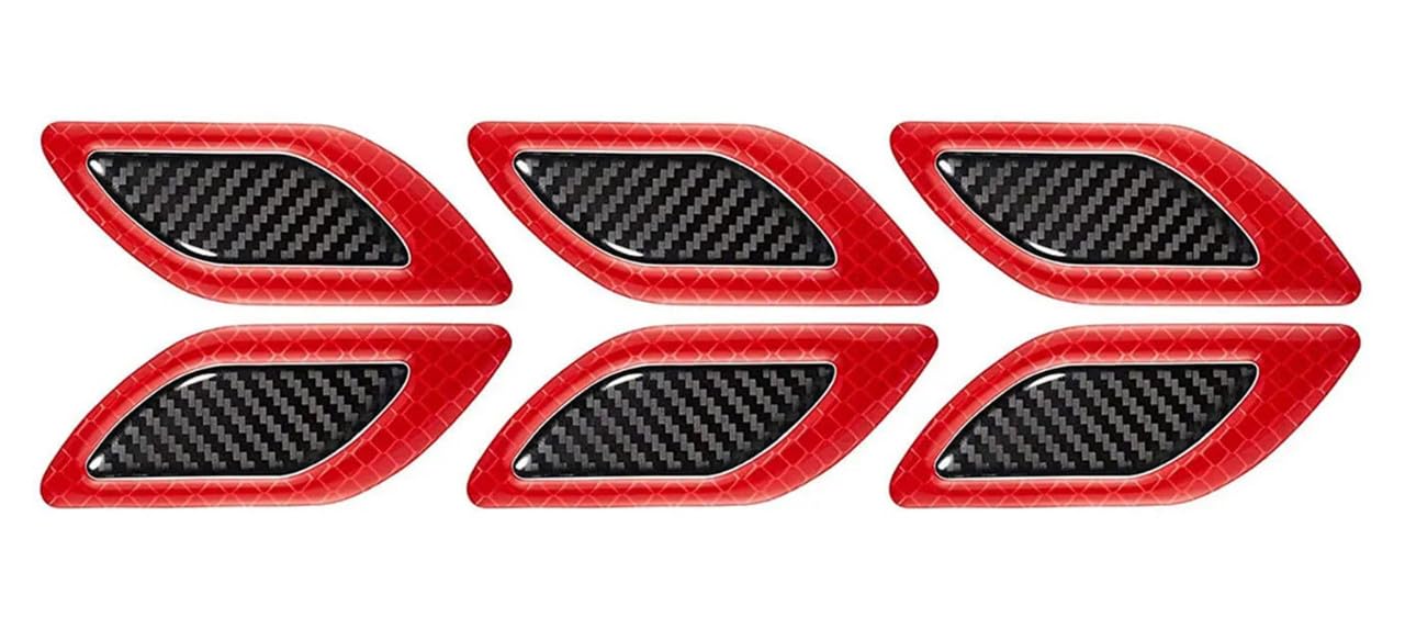 New Carbon Fiber Graphic Car Reflective Sticker, Warning Sign Bumper Door Fender Hood Anti-Scratch Cover Decal (Red) for Torque