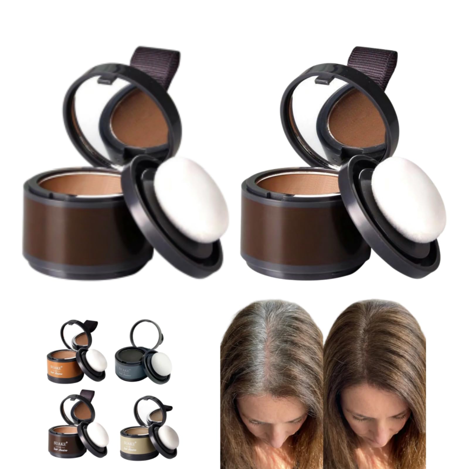 Namilka Poudre Cheveux Waterproof,Poudre pour Racines de Cheveux,de Retouche Instantanée,Camouflage des Cheveux Gris,Résultat Naturel