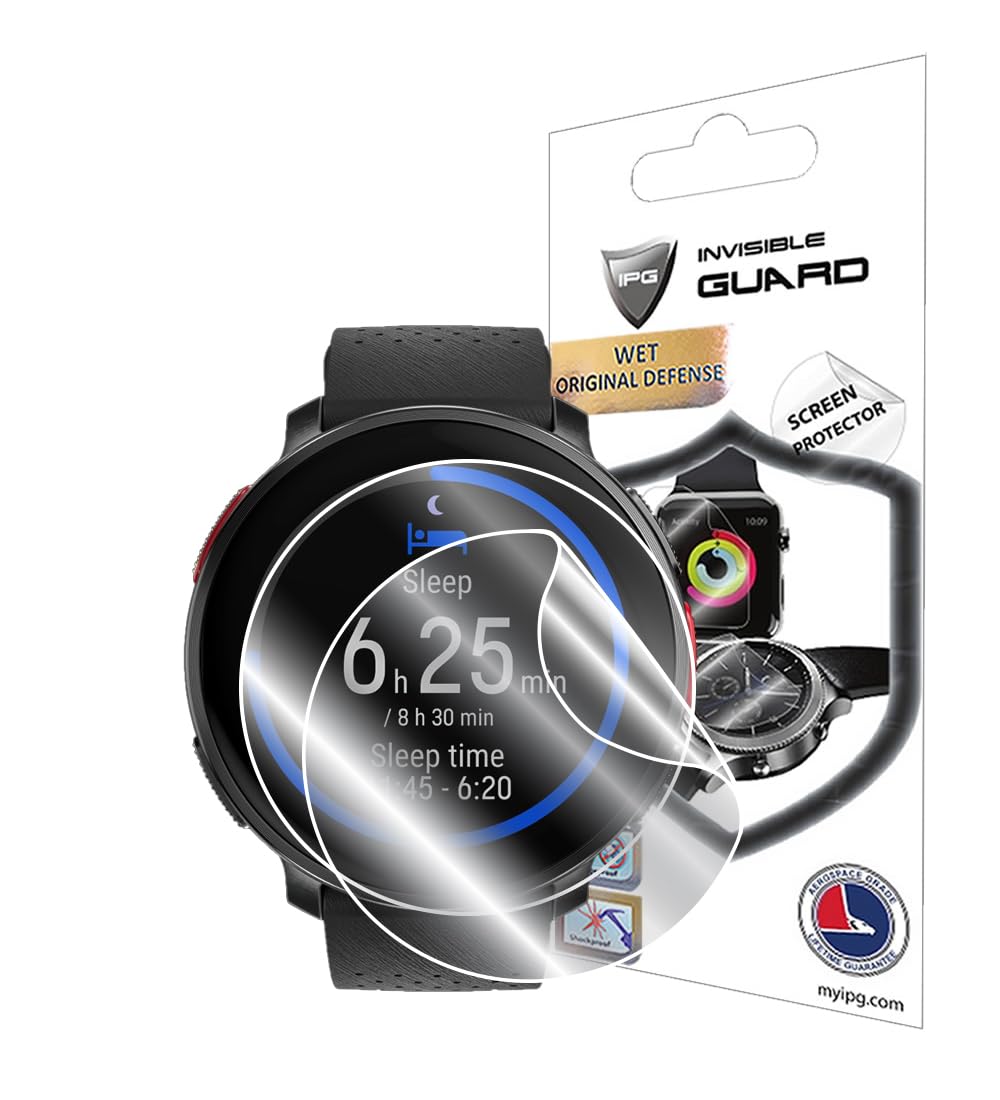 IPG for Polar Vantage V3 Smartwatch Hydrogel Screen Protector (2 Units) Invisible HD Clear Film Anti Scratch Guard-Smooth/Self-Healing/Bubble for Vantage V3