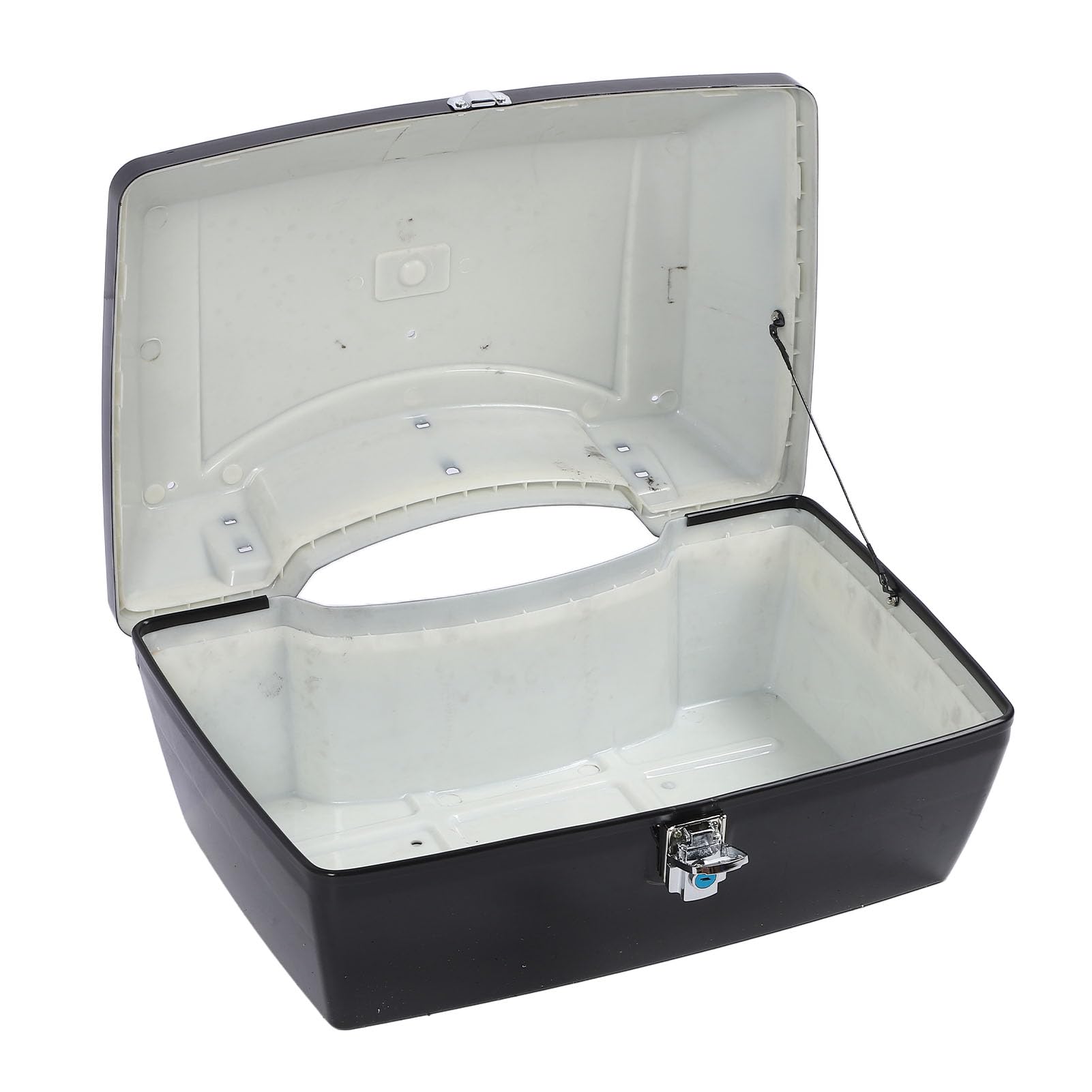 Bauletto Posteriore per Moto, Baule Posteriore Universale in Plastica ABS da 48 Litri Resistente All'acqua con Serratura di Sicurezza e Chiave, per Riporre L'attrezzatura (BLACK)
