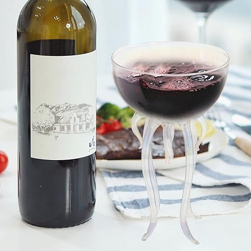 Miniatura 5 de Copa de cóctel creativa Forma única Medusa Copa de vino Uso Pub Copas de vino transparentes Fiestas Bodas Bares para el hogar