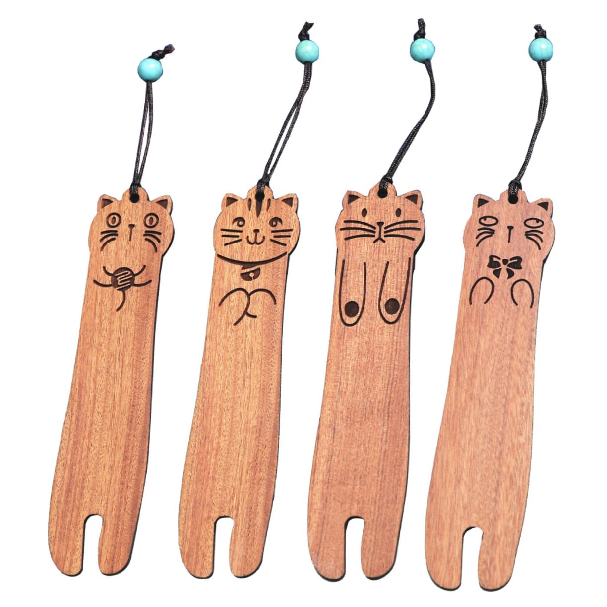 NUOBESTY 16stücke Holz Lesezeichen Niedliche Katzen Designs Dekorative Buchmarken Für Leser Langlebig Und Leicht Zu Verwenden Für Buchliebhaber Und Leseratten