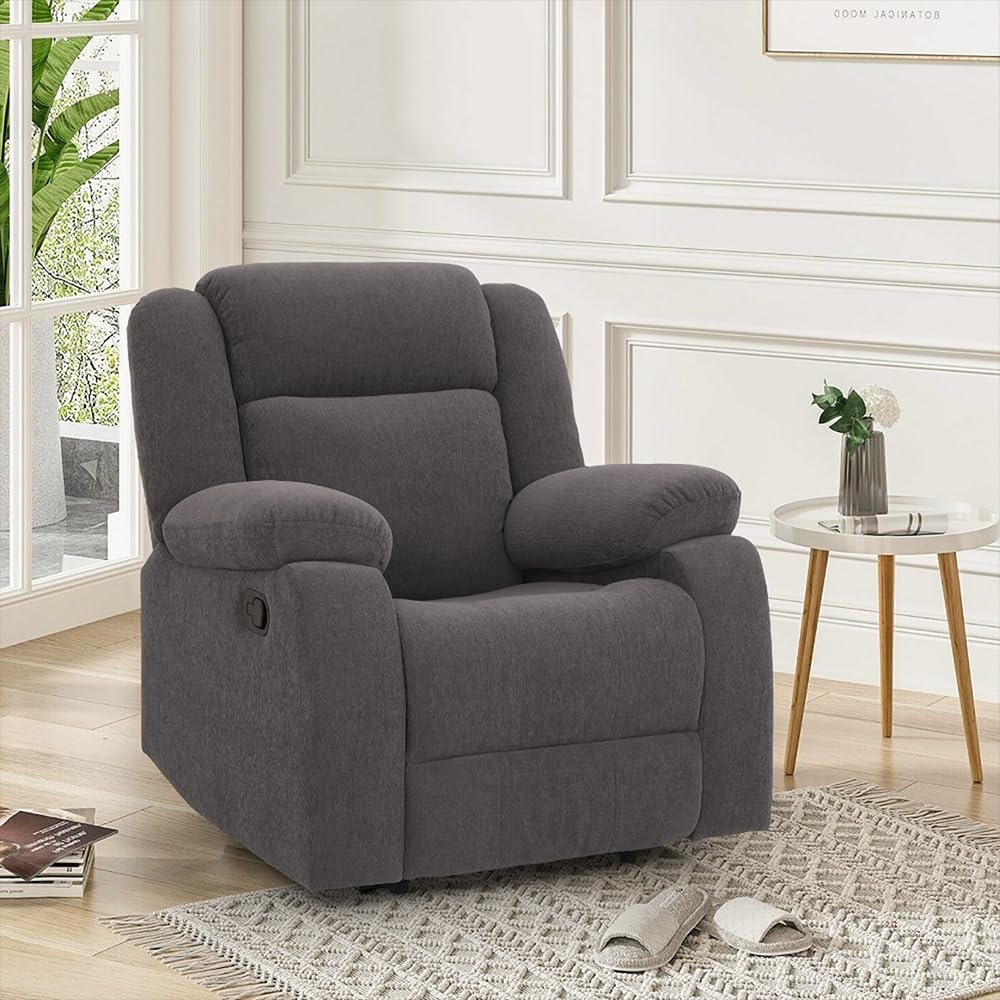 Duroflex Avalon Fabric Recliner – Grey Single Seater