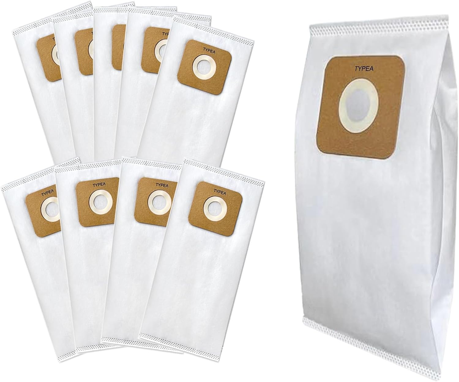 10 pack Type A HEPA Vacuum Bags Fit for simplicity symmetry,S20EZM,5000/6000 Series,for Riccar Most Vibrance, R-Series,2000/4000 Series Upright Vacuum Cleaners,Replacement Part RAH-6/SAH-6