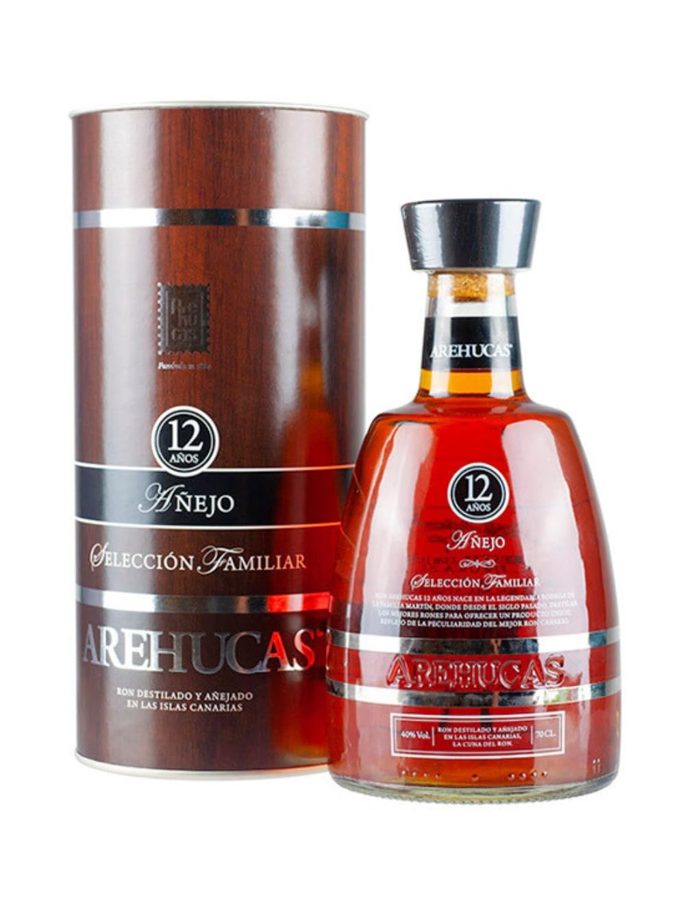 Rum Arehucas 12 Años Añejo Selección Familiar 40% Vol. 0,7l ASTUCCIO Rum 12 Anni Invecchiato RISERVA FAMILIARE