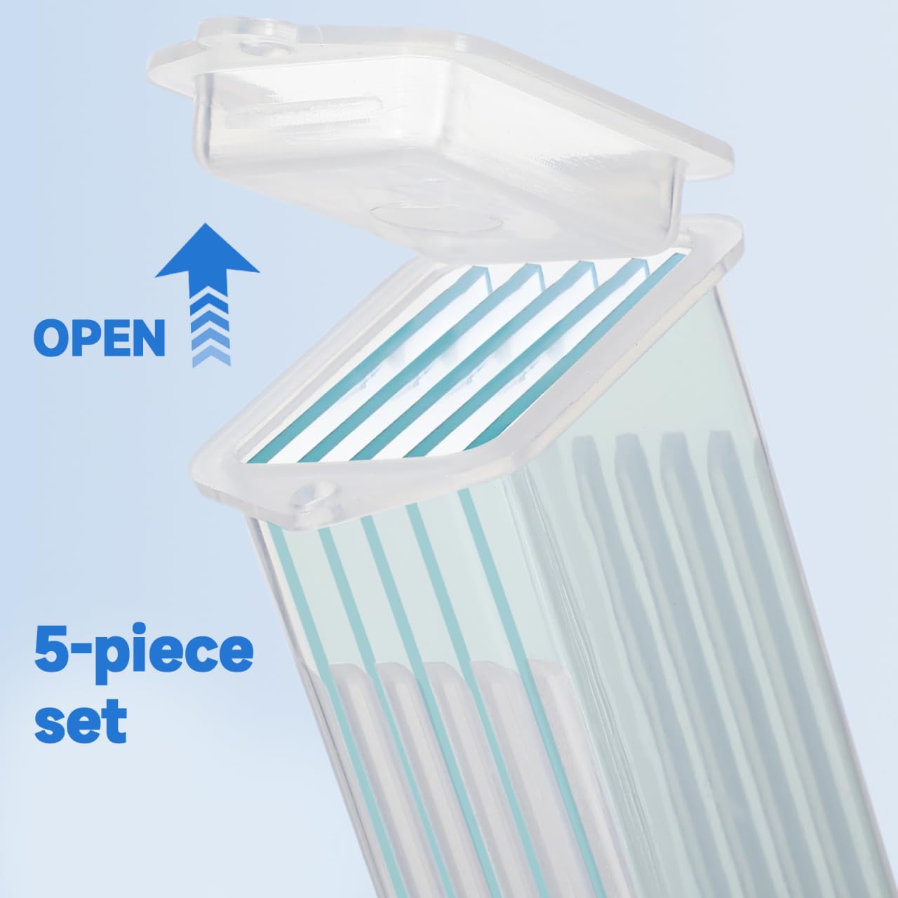 Mipcase Slide Box for Laboratory 50-Piece Glass Slide Storage Case with Clear Lid Pathological Holder Compact Organizer for Microscope Specimens