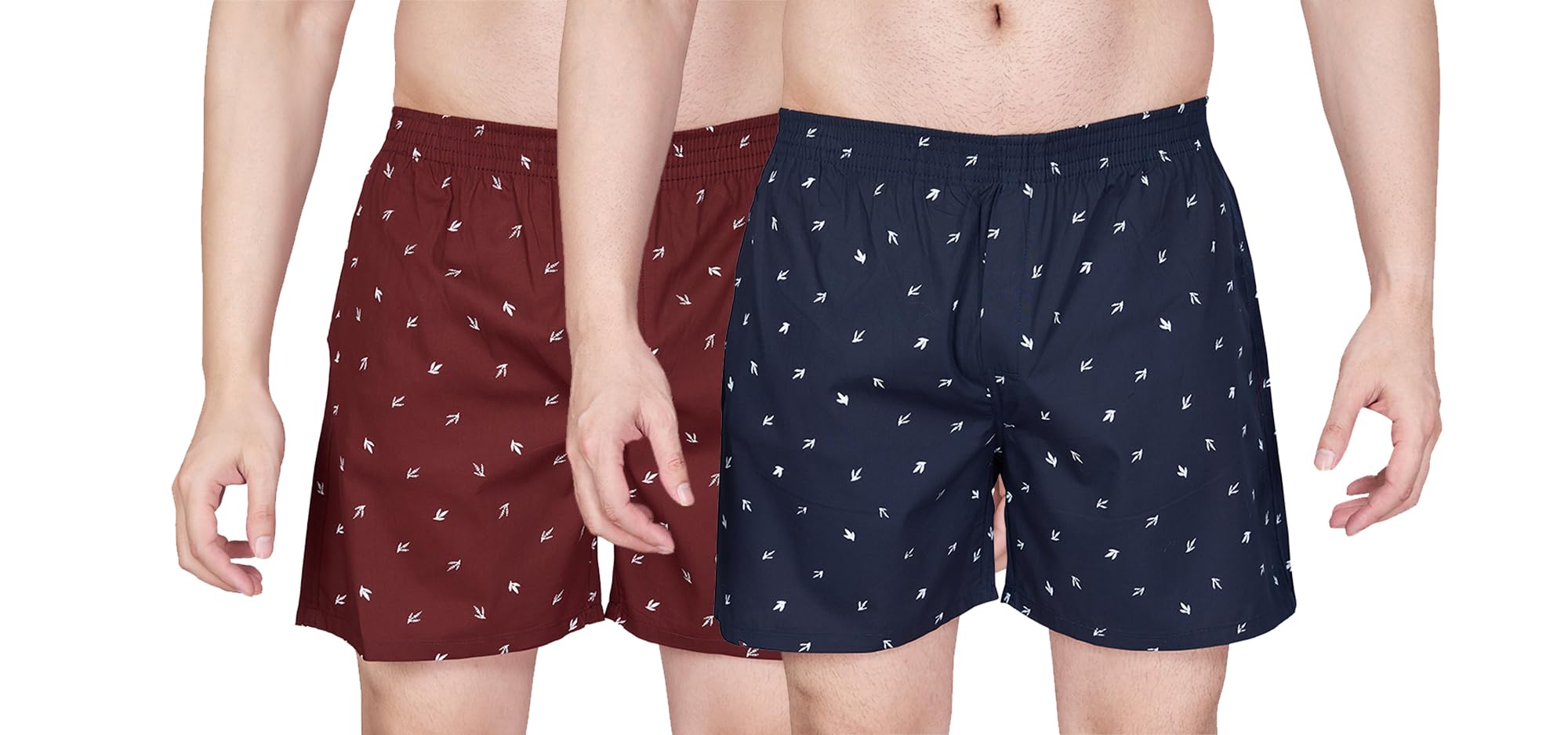 Men's Cotton Printed Soft Regular Boxer Shorts | Pack of 2-image-29