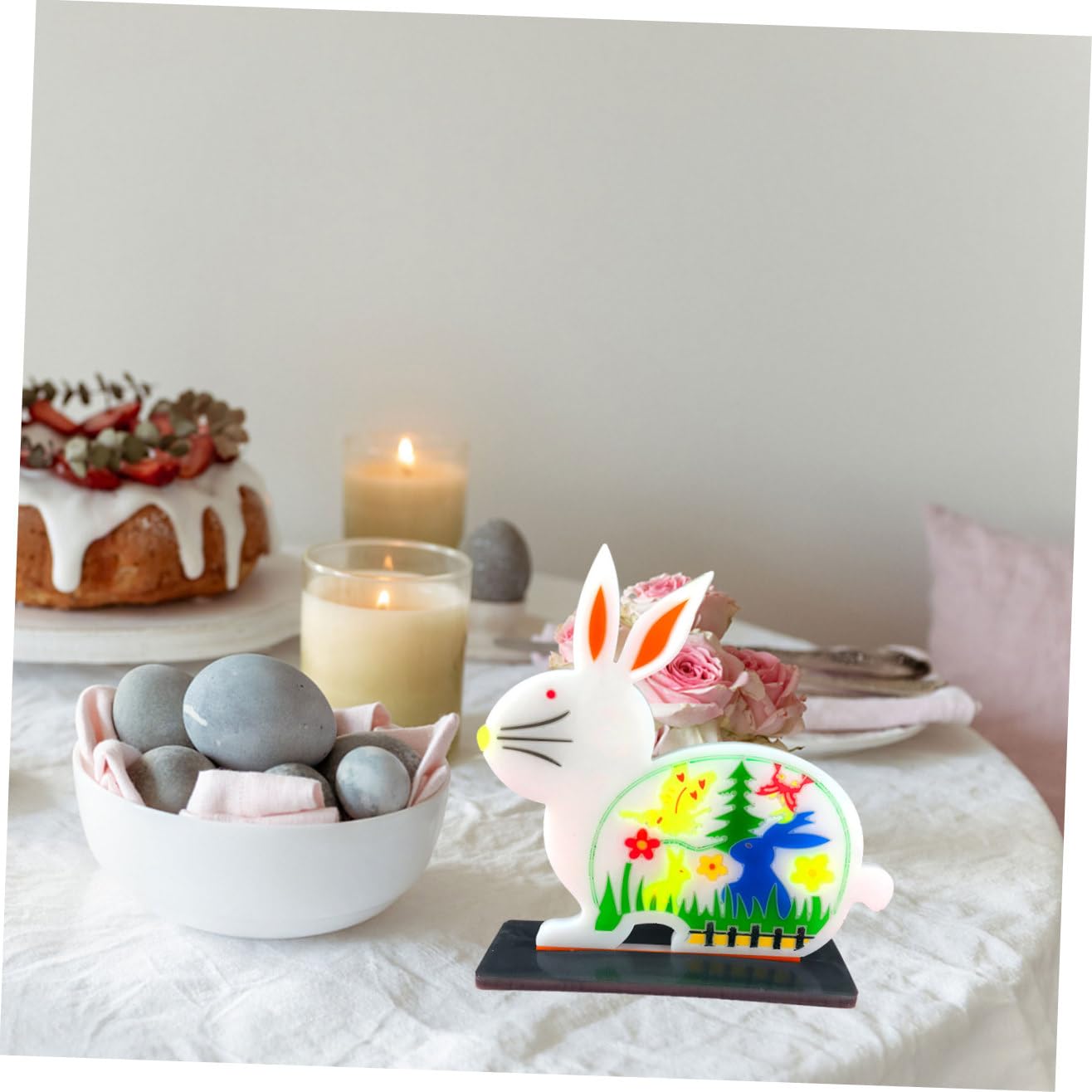 Cabilock Stampo in Silicone per Decorazioni Pasquali Fai da Te, Facile da Staccare e Antiaderente, per Ornamenti da Tavolo e Festa di Pasqua
