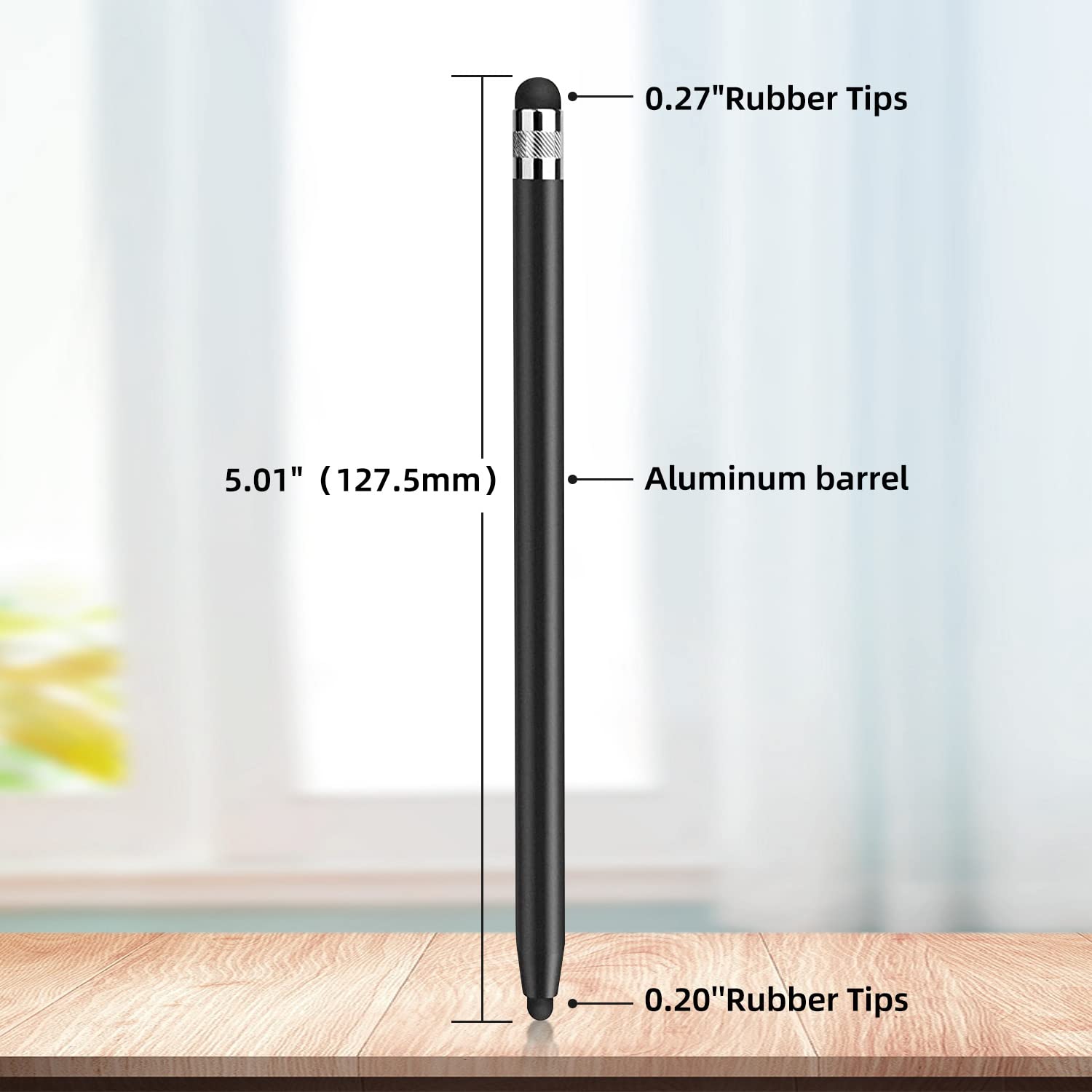 スタイラスペン スタイラスタッチペン 容量性タッチスクリーン ブラック タッチペン スタイラスペン ディスクタイプ 六角鉛筆型