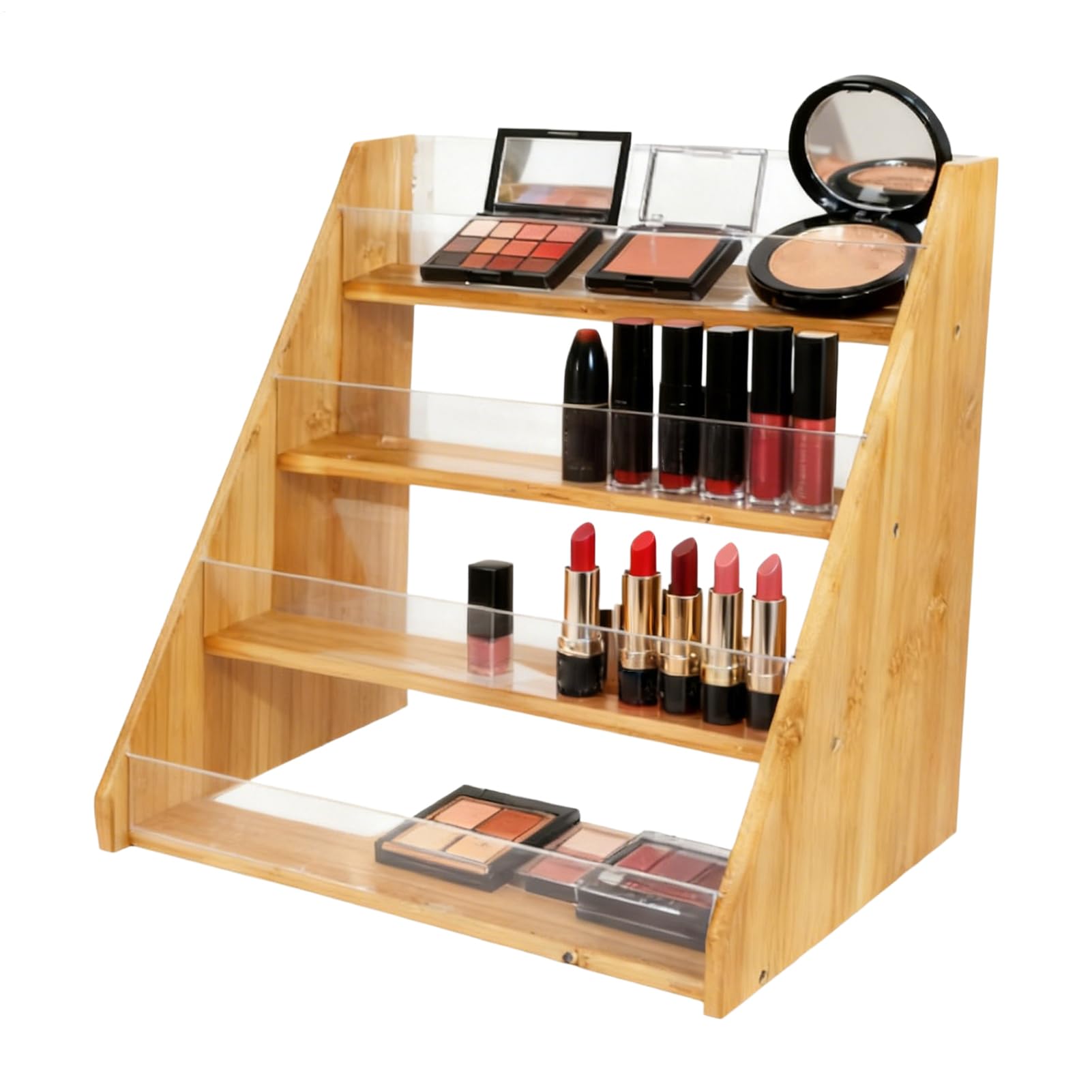 Espositore Carte Organizzatore A 4 Livelli In Legno E Acrilico