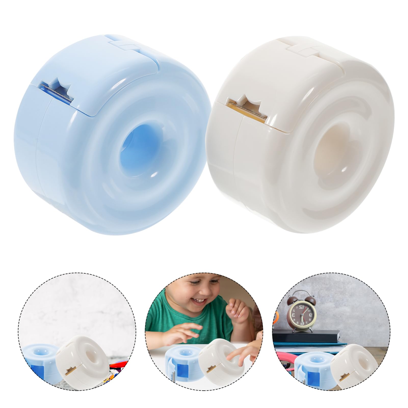 NUOBESTY 4 Pz Porta Nastro Organizzatore Del Supporto Del Nastro Piccolo Distributore Di Nastro Adesivo Porta Nastro Adesivo Acciaio Inossidabile Bambino Attrezzo Conservazione