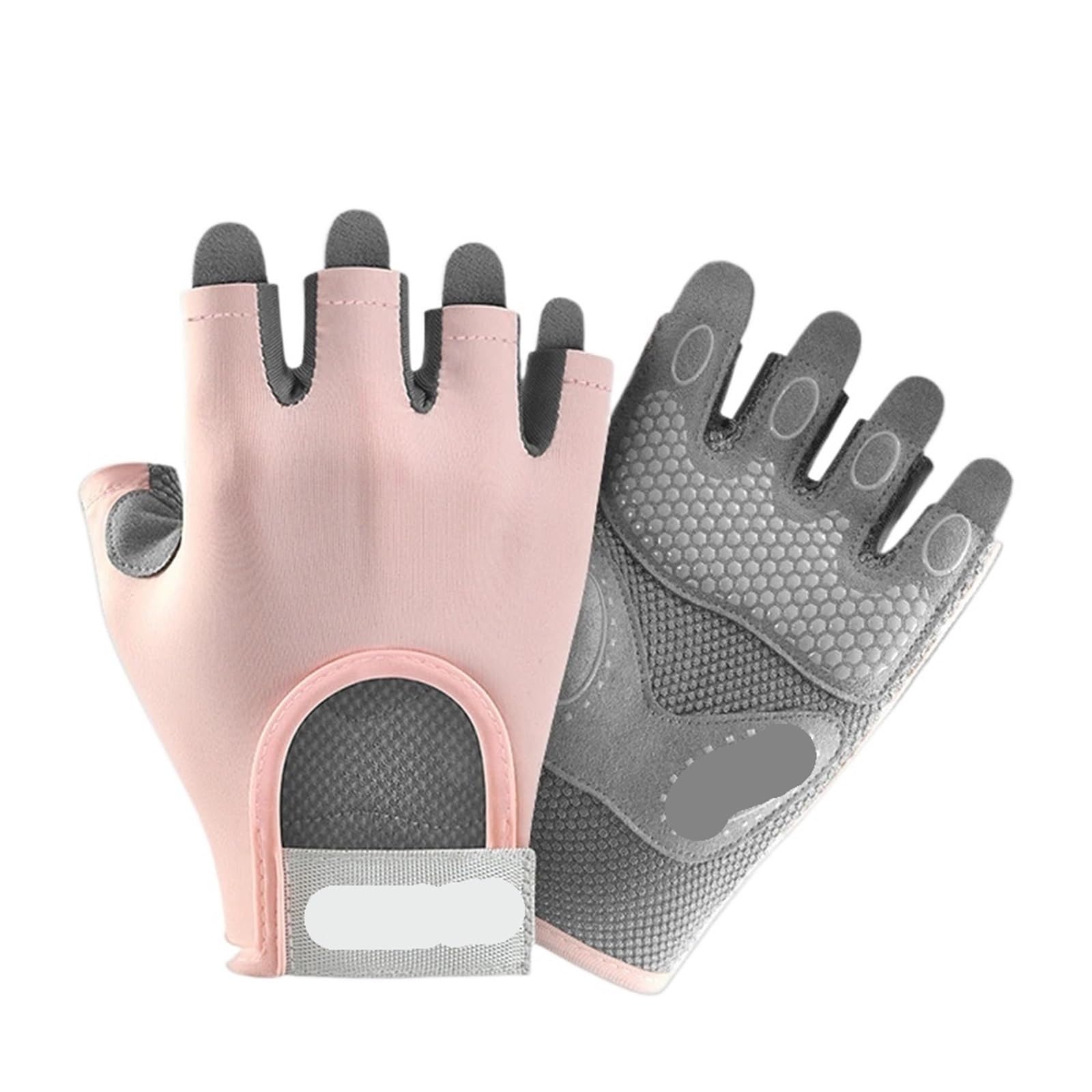 Guanti da Palestra Guanti Fitness Traspiranti a Mezze Dita for Uomo e Donna, Guanti a Mezze Dita, Guanti Lavabili a Mano(Pink,L)