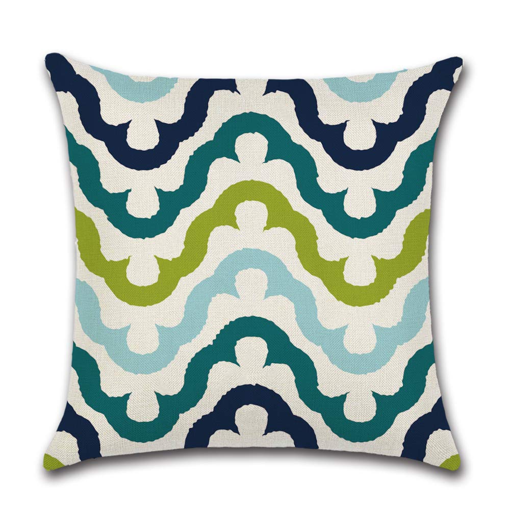 BAOKU bule Outdoor Throw Pillow Covers 18x18 Set of 4 Colorful Fun Aesthetic Modern Home Summer Cushion Cases for Patio Furniture Couch Living Room - Image 4