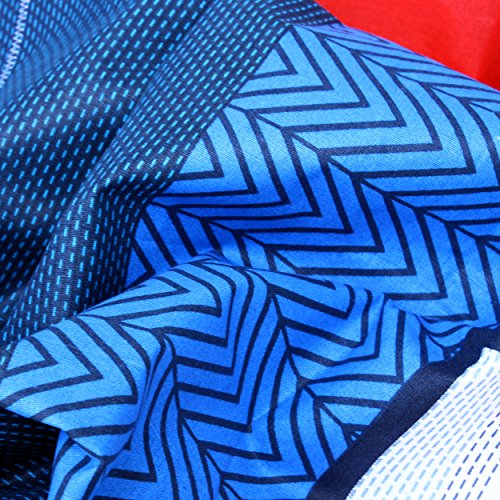 Image of Story@Home 120 TC 1 Bedsheet for Double Bed Cotton with 2 Pillow Covers, Geometric Pattern, Blue