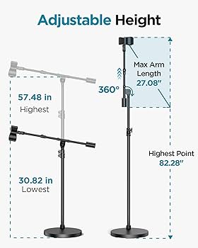 Amazon.com: InnoGear Mic Stand, Max Height 82.28