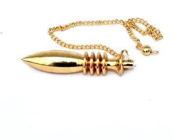 Jet Egyptian 4 Plate Isis Karnak Gold Pendulum 4 Ring Chamber Reiki Wiccan Free Booklet Jet International Crystal Therapy Healing Dowsing A++ Metaphysical Spiritual Image is JUST A Reference.