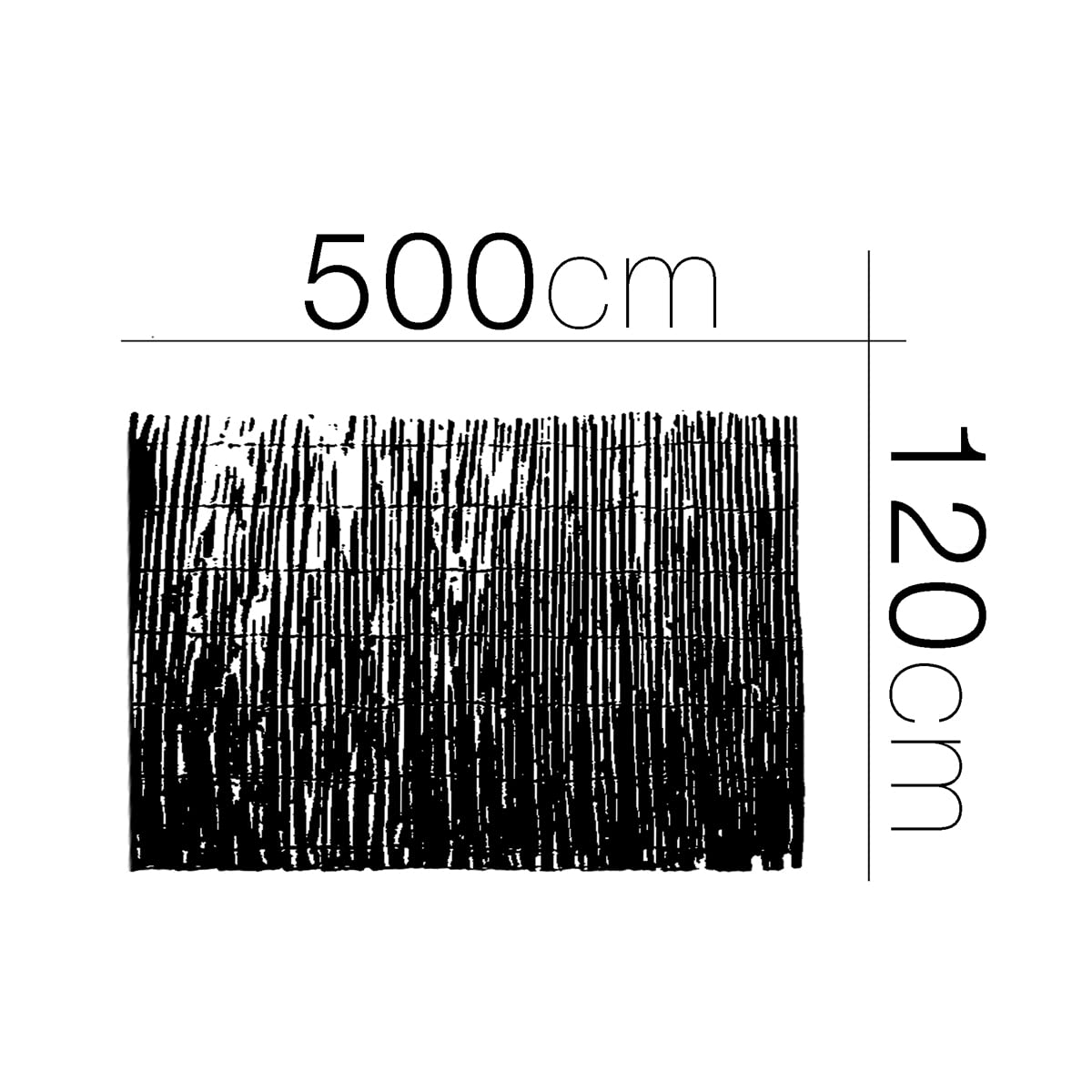 Juego de 4 Cañizos Naturales, Vallas de Ocultación y Decoración de Ambientes para Jardín, Balcón y Patio, Privacidad y Protección Contra el Viento y el Sol - Longitud 500 x Profundidad 120 cm -JUANIO-