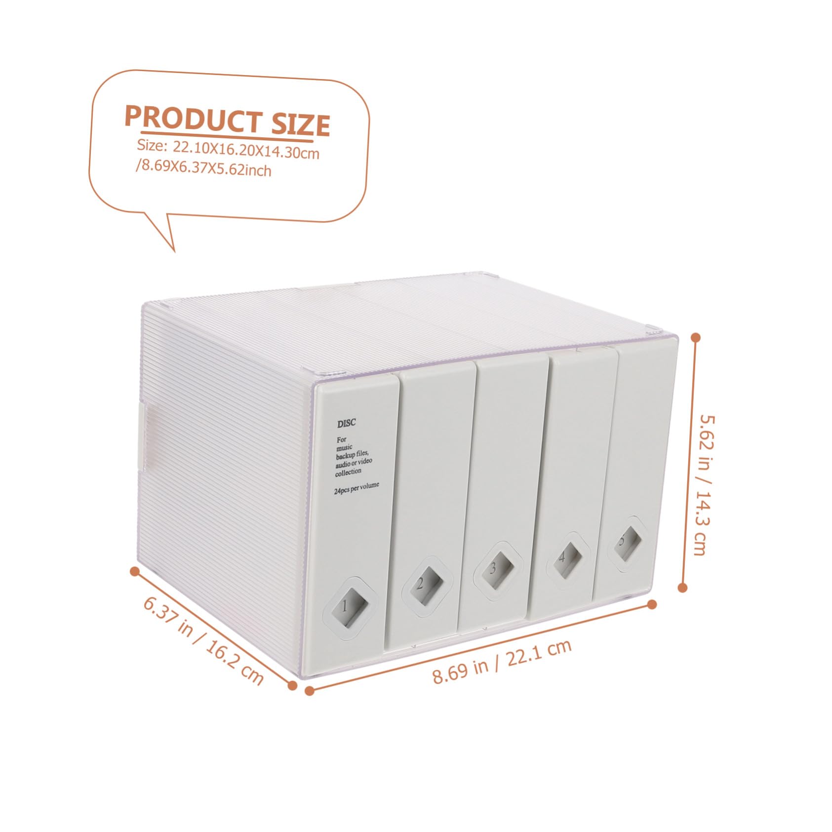 Custodia Porta CD Grande Capacità in Plastico Bianco | 120 Pezzi, Tessuto Non Tessuto, Formato Portatile, Protegge i Dischi e Ottimizza lo Spazio