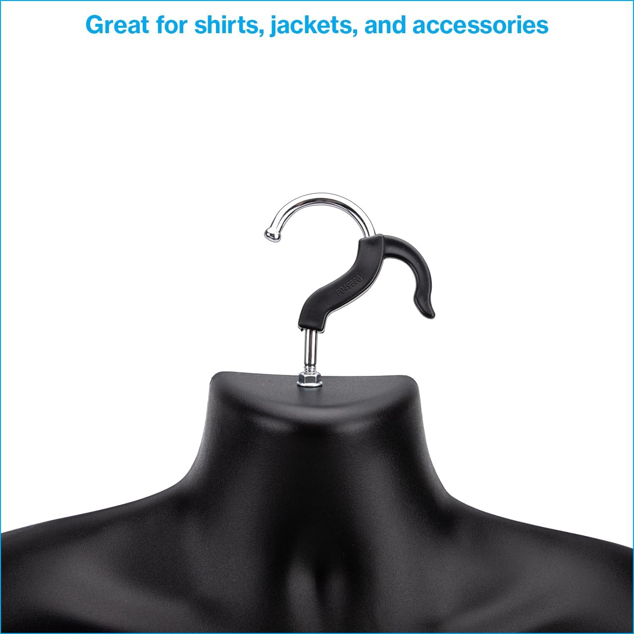SSWBasics Male Molded Black Shirt Form - Fits Men's Sizes S-L (T Shirt Form)