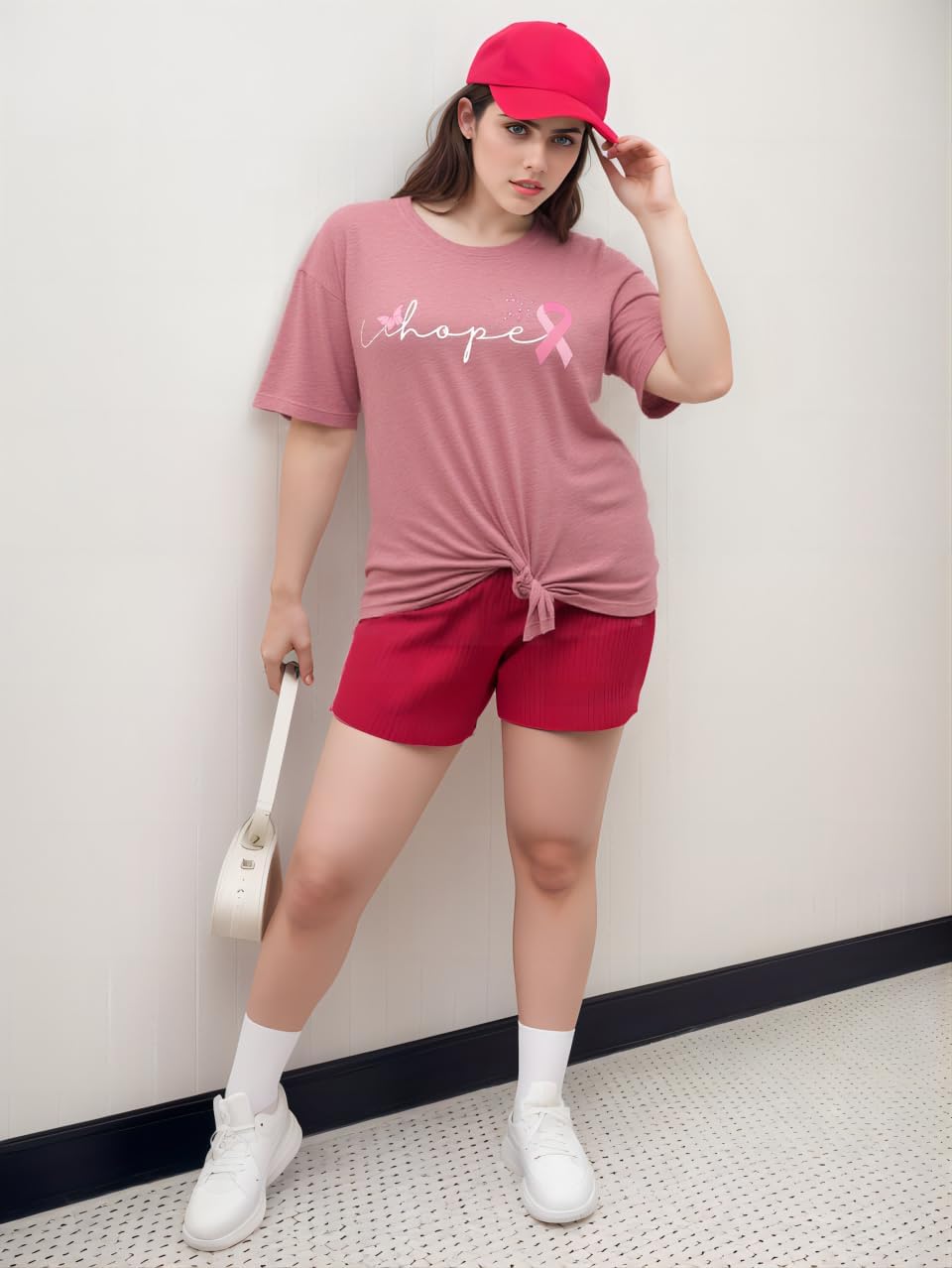 Breast Cancer Shirt Women Pink Ribbon Shirts Breast Cancer Awareness T-Shirts Spread The Hope Tee Top - Image 5