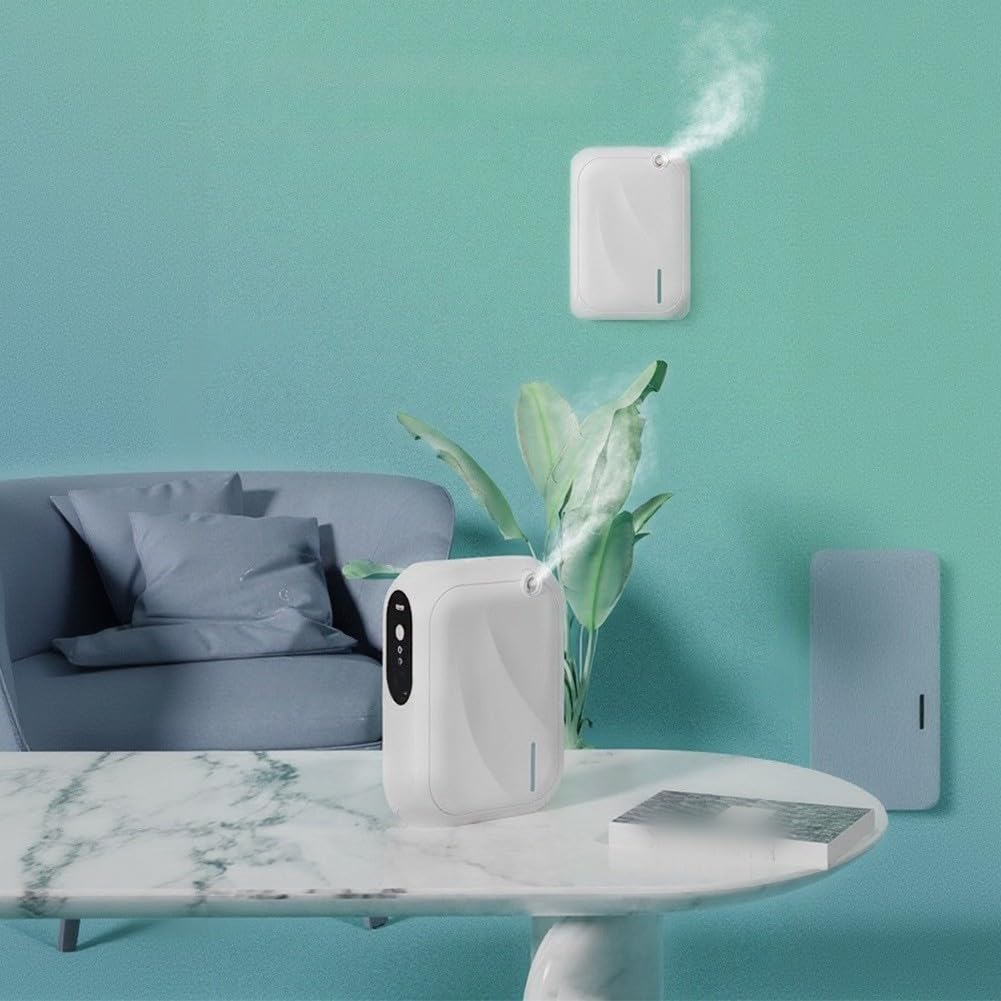 Diffusore di Aromi da Parete 140ml Silenzioso per Ambienti fino a 200mq con Timer e Luce LED(EU Black)