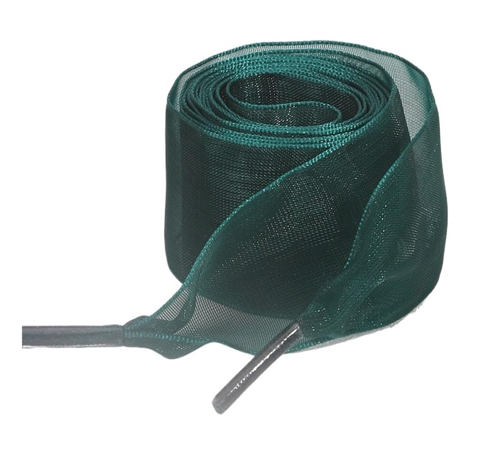 GPDNBIEU Shoelaces, Wide Satin Ribbon Shoelaces Flat Silk For Women Girls Ladies Fashion Sneakers(Dark Green,120cm)