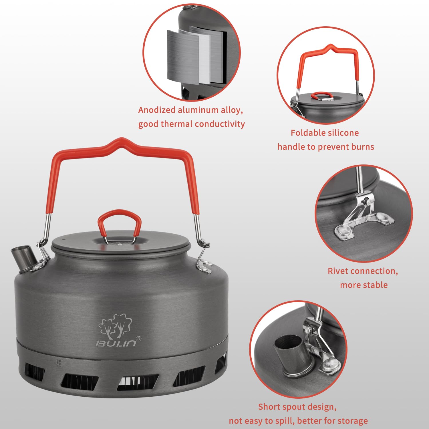 Snapklik.com : Portable Hard Aluminum Camping Kettle Camping Tea Pots ...