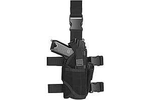Tactical Concealed Drop Leg Pistol Gun Holster with Mag Pouch