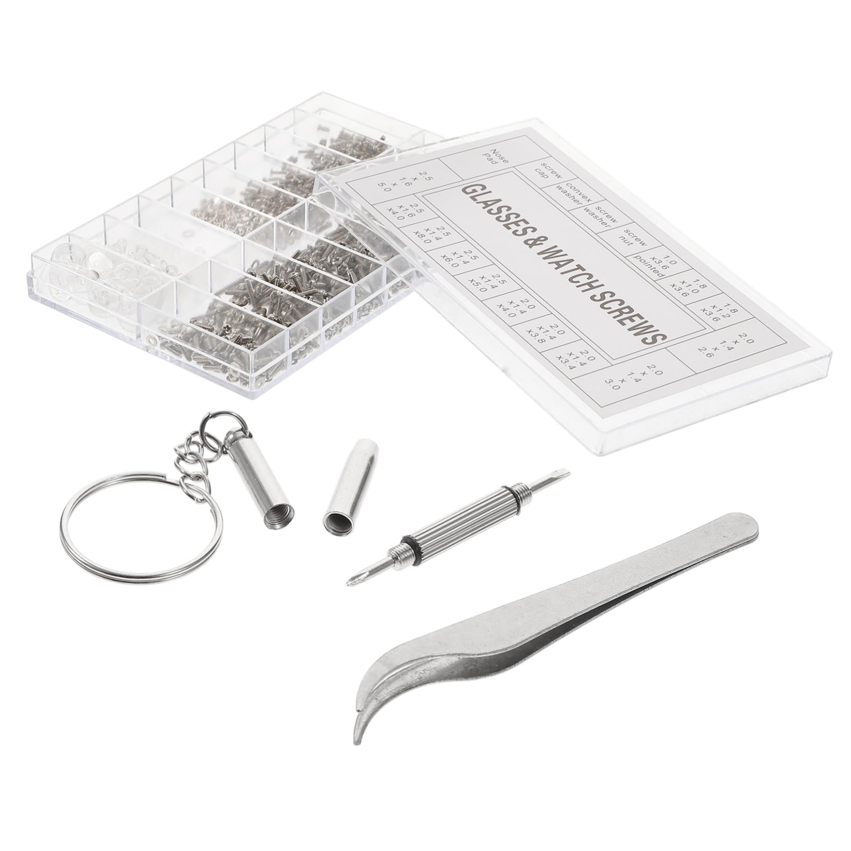 HOMSFOU Eyeglass Repair Kit Mit Präzisen Schraubendrehern Für Brillenreparatur Und Nasenpad-austausch Für Verschiedene Brillenarten Langlebig Und Komfortabel
