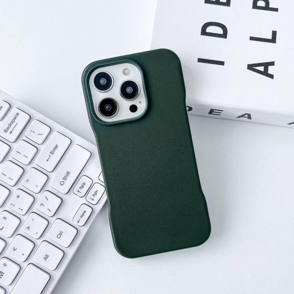 Accessoires coque iPhone 14 Pro Max étui en cuir vert sans cadre 13 12 - 6