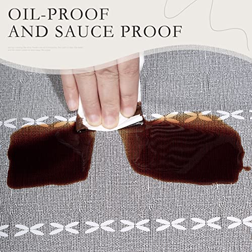 Jucfhy Vinyl Tablecloth With Flannel Backing,Plastic Waterproof Rectangle Tablecloths,Flannel Backed Table Cloth For Camping Dining Indoor & Outdoor,Durable Table Cover(Grey Stripes,52 X 70 Inch) #TOP3