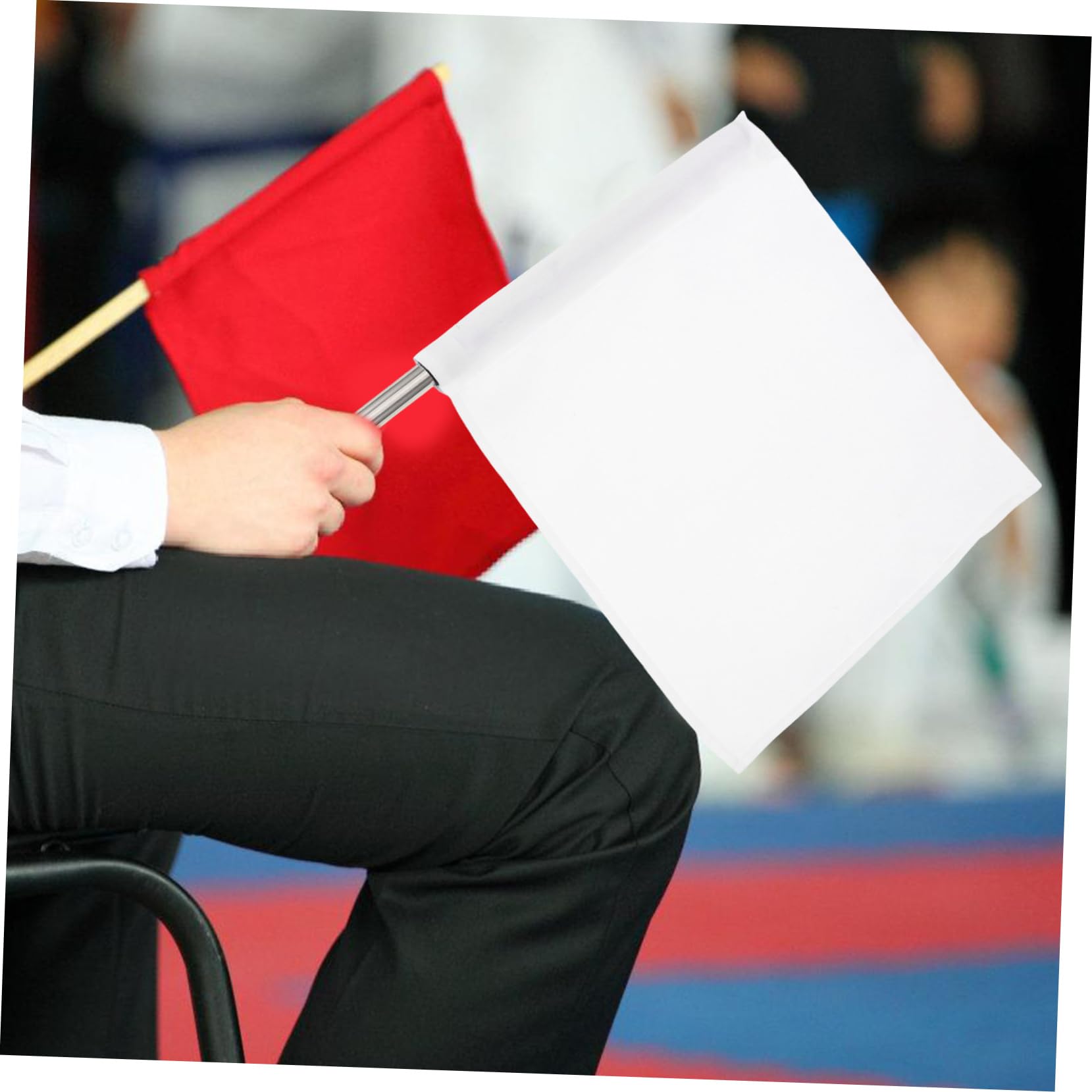 Hemobllo 3 Set Bandiere Segnalazione Per Arbitri Mano Avvertimento Per Sportivi Per Partite Calcio E Speciali Rosso E 2 * 3