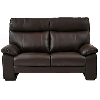 ソファ　2人掛け　オフィス家具　レザーソファ　黒 Amazon.co.jp: 関家具(Sekikagu) 2人掛ソファ ダークブラウン 本