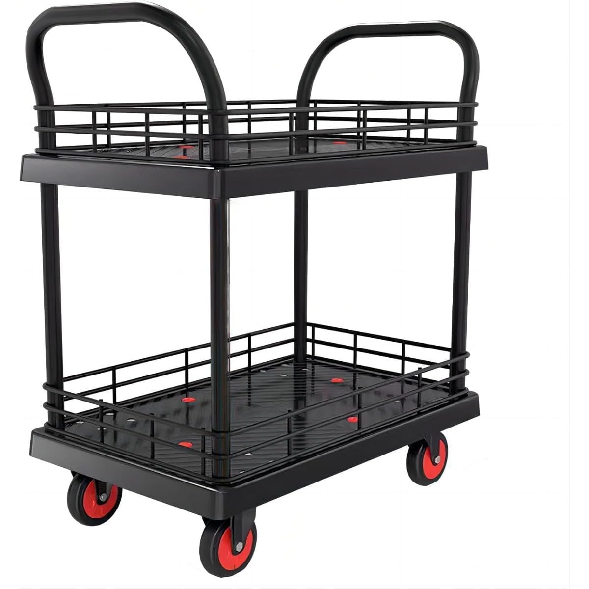 Amazon.co.jp: Wyazziv 台車 2段台車 手押し台車 耐荷重200kg 大型家庭