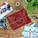 album de fotos familiares Respetuoso con el medio ambiente, grabado a mano y hecho a mano por una empresa de comercio justo