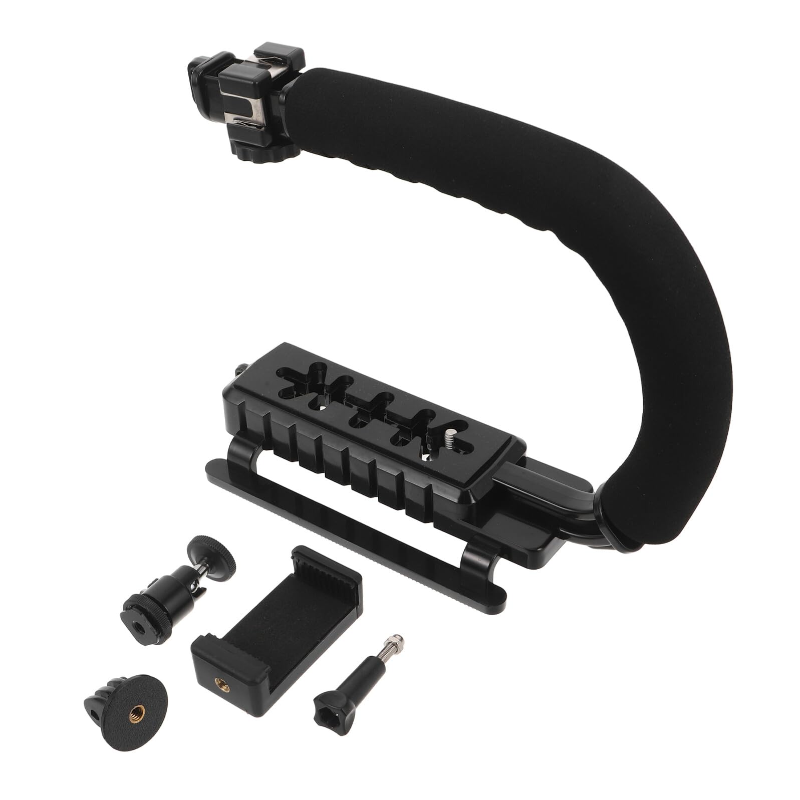 Angoily Stabilizzatore Manuale per Fotocamera Portatile Stabilizzatore Videocamera per Smartphone Dv Supporto Anti-vibrazione con Vite Lunga Kit Leggero e Compatto per Registrazioni