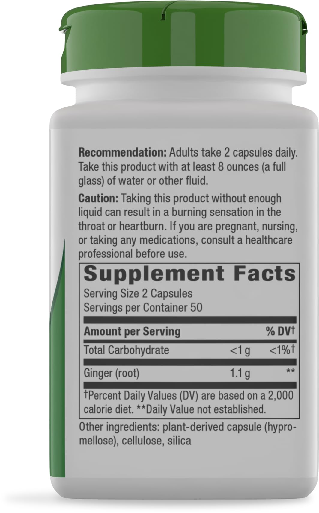 Nature's Way Ginger Root Capsules,1,100 mg per Serving, Vegan, 100 ct — Amazon image 9
